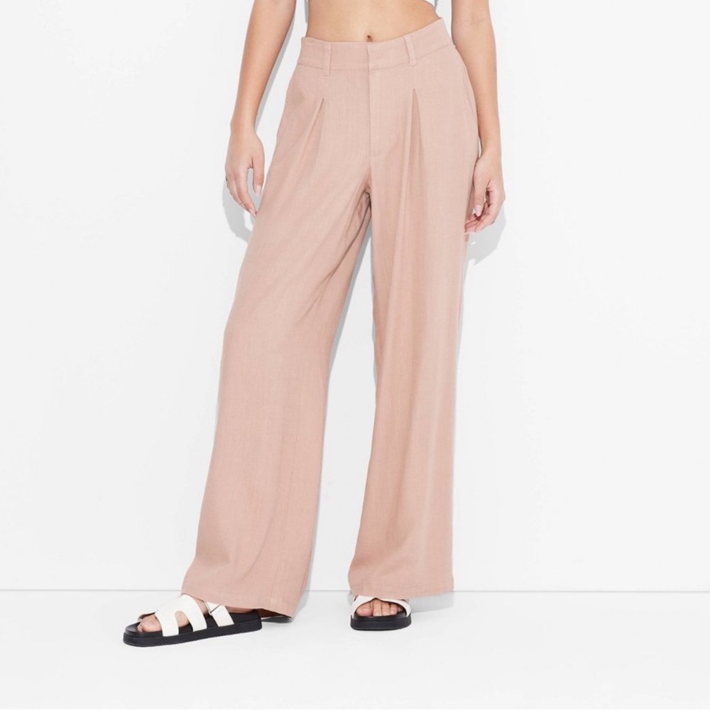 Target Mid Rise Wide Leg Linen Trousers